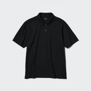 Polokosela Uniqlo AIRism Regular Collar Panske Čierne Slovensko | H793462