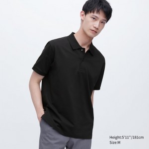 Polokosela Uniqlo Dry Pique Panske Čierne Slovensko | M004332