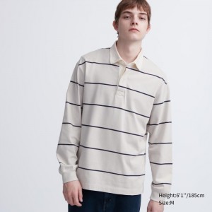 Polokosela Uniqlo Rugger Long-Sleeve Panske Natural Slovensko | V307036