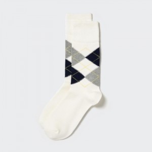 Ponozky Uniqlo Argyle Panske Biele Slovensko | M368581