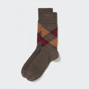 Ponozky Uniqlo Argyle Panske Tmavo Hnede Slovensko | T818471
