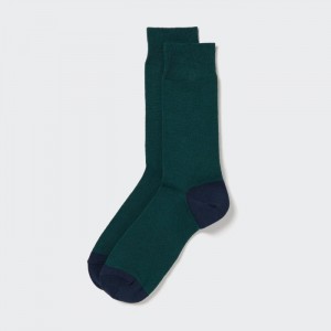 Ponozky Uniqlo Color Block Panske Tmavo Zelene Slovensko | B822448