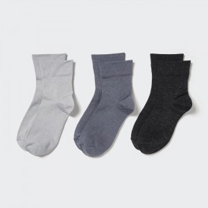 Ponozky Uniqlo Crew Glitter (3 Pairs) Damske Siva Slovensko | B429644