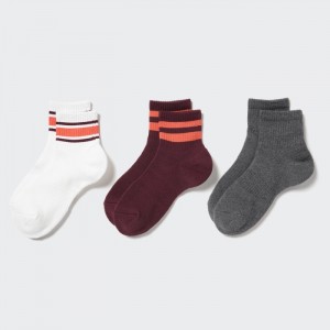 Ponozky Uniqlo Crew Pile Podsite (3 Pairs) Damske Biele Slovensko | G380555