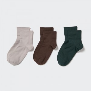 Ponozky Uniqlo Crew Tapered (3 Pairs) Damske Svetlo Siva Slovensko | M623260