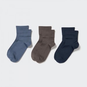 Ponozky Uniqlo Crew Tapered (3 Pairs) Damske Modre Slovensko | W870744
