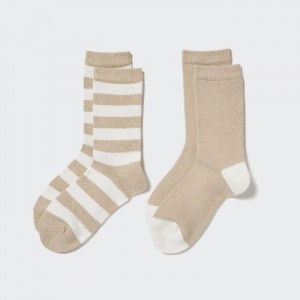 Ponozky Uniqlo HEATTECH (2 Pairs) Detske Béžové Slovensko | Y110619