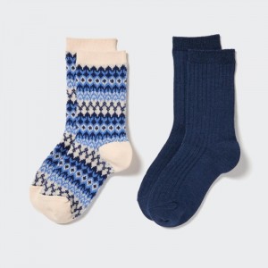 Ponozky Uniqlo HEATTECH (2 Pairs) Detske Modre Slovensko | C342317
