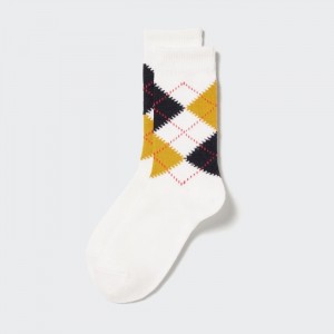 Ponozky Uniqlo HEATTECH Argyle Damske Biele Slovensko | N257073