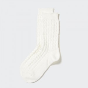 Ponozky Uniqlo HEATTECH Cable Damske Biele Slovensko | D511956
