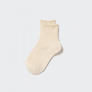 Ponozky Uniqlo HEATTECH Crew Mellow Damske Béžové Slovensko | C692139