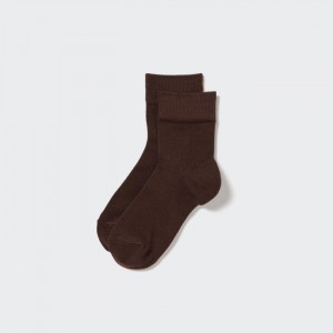 Ponozky Uniqlo HEATTECH Crew Relax Damske Hnede Slovensko | B661858