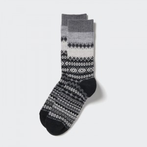 Ponozky Uniqlo HEATTECH Fair Isle Damske Siva Slovensko | G097513