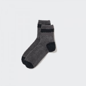 Ponozky Uniqlo HEATTECH Fluffy Podsite Half Panske Tmavo Siva Slovensko | K477306