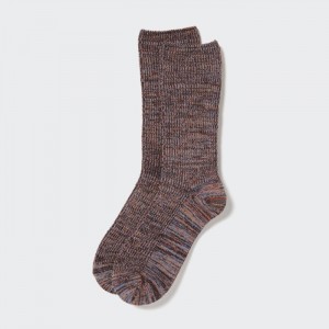 Ponozky Uniqlo HEATTECH Loose Rebrovaný Damske Hnede Slovensko | Y626140