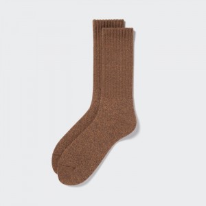 Ponozky Uniqlo HEATTECH Pile-Podsite Panske Hnede Slovensko | J144855