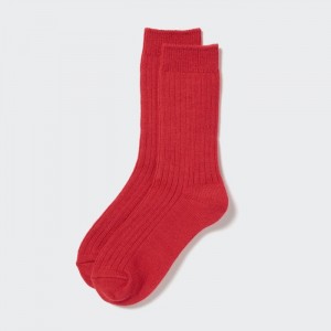 Ponozky Uniqlo HEATTECH Rebrovaný Damske Červené Slovensko | E269987