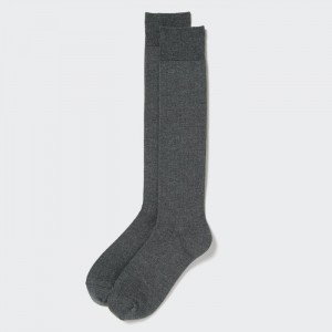 Ponozky Uniqlo HEATTECH Rebrovaný Knee-High Damske Tmavo Siva Slovensko | J002921