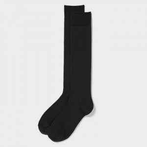 Ponozky Uniqlo HEATTECH Rebrovaný Knee-High Damske Čierne Slovensko | Y414631