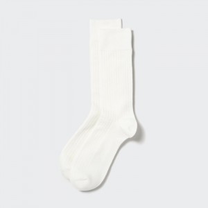 Ponozky Uniqlo HEATTECH Siroke Topanky Rebrovaný Panske Biele Slovensko | M155025