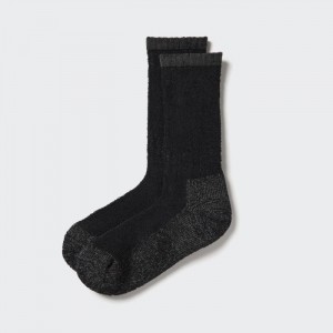 Ponozky Uniqlo HEATTECH Soft Pile Heather Panske Čierne Slovensko | I734187