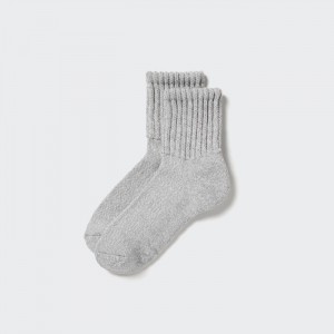 Ponozky Uniqlo HEATTECH Soft Pile Heather Panske Siva Slovensko | U555480