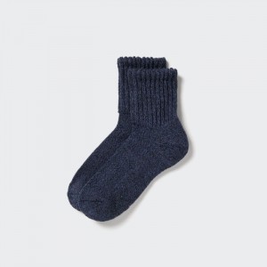 Ponozky Uniqlo HEATTECH Soft Pile Heather Panske Modre Slovensko | R863948