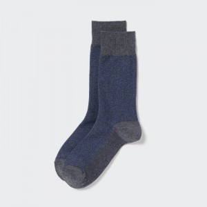 Ponozky Uniqlo Herringbone Panske Tmavo Siva Slovensko | P159813