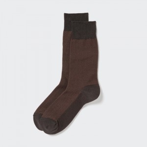 Ponozky Uniqlo Herringbone Panske Tmavo Hnede Slovensko | O978196