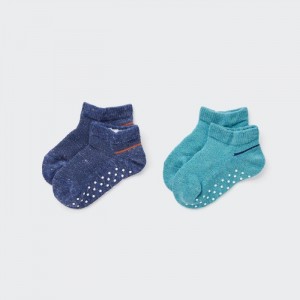 Ponozky Uniqlo Kratke (2 Pairs) Pre Babatka Modre Slovensko | T875664
