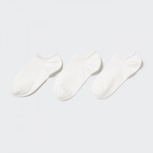Ponozky Uniqlo Kratke (3 Pairs) Damske Biele Slovensko | S120113