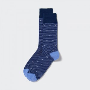 Ponozky Uniqlo Motif Pruhované B Panske Modre Slovensko | H752344