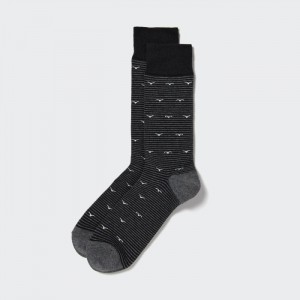 Ponozky Uniqlo Motif Pruhované B Panske Čierne Slovensko | X886081
