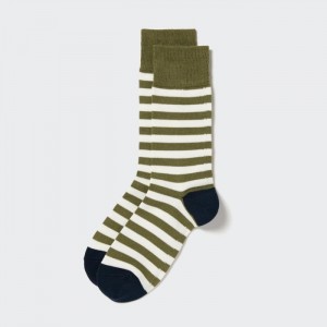 Ponozky Uniqlo Pruhované Panske Olivovo Zelená Slovensko | J876522