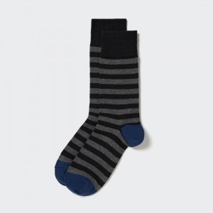 Ponozky Uniqlo Pruhované Panske Čierne Slovensko | P208581
