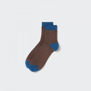 Ponozky Uniqlo Rebrovaný Half Panske Tmavo Hnede Slovensko | A404331