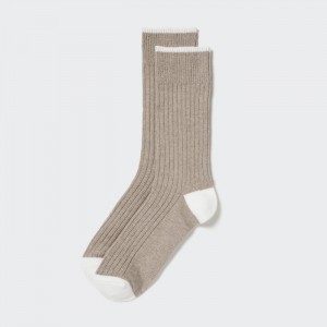 Ponozky Uniqlo Rebrovaný Panske Béžové Slovensko | Z651823