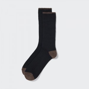 Ponozky Uniqlo Rebrovaný Panske Čierne Slovensko | V125977