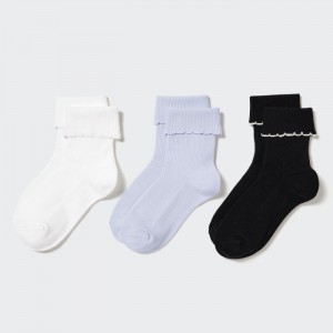 Ponozky Uniqlo Regular 3 Pack Detske Biele Slovensko | X549541