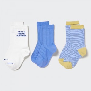 Ponozky Uniqlo Regular 3 Pack Detske Modre Slovensko | E454384