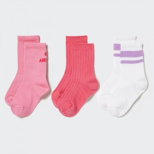Ponozky Uniqlo Regular 3 Pack Detske Ruzove Slovensko | Z874227
