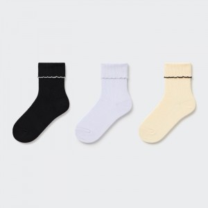 Ponozky Uniqlo Regular (3 Pairs) Detske Čierne Slovensko | U067395
