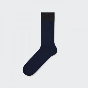 Ponozky Uniqlo Silket Rebrovaný Panske Námornícka Modrá Slovensko | D941700
