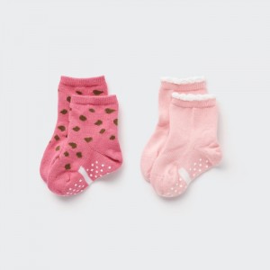 Ponozky Uniqlo Socks (2 Pairs) Pre Babatka Ruzove Slovensko | F838052