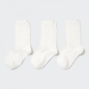 Ponozky Uniqlo Socks 3 Pack Damske Biele Slovensko | M132552