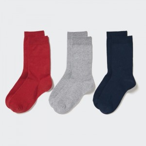 Ponozky Uniqlo Socks 3 Pack Damske Červené Slovensko | J332078