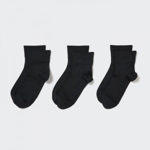 Ponozky Uniqlo Socks 3 Pack Damske Čierne Slovensko | K672896