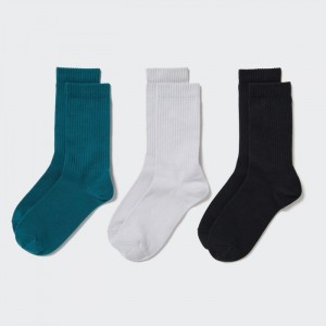 Ponozky Uniqlo Socks 3 Pack (Rebrovaný) Damske Zelene Slovensko | C785989