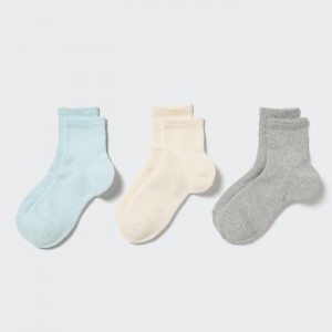 Ponozky Uniqlo Socks 3 Pack (Rebrovaný Pile) Damske Zelene Slovensko | A402188