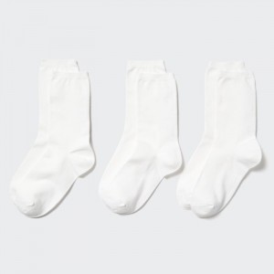Ponozky Uniqlo Socks (3 Pairs) Damske Biele Slovensko | T619172
